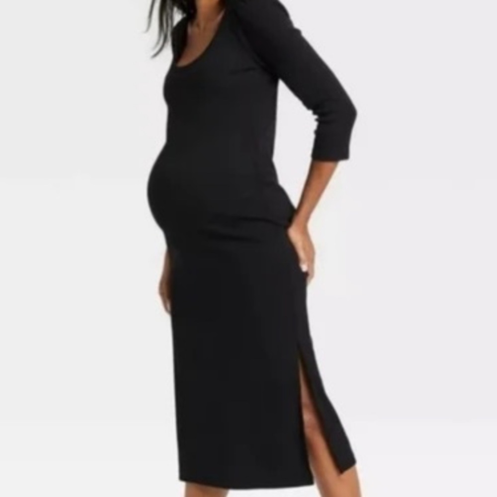 The Nines by HATCH Black Midi Dress